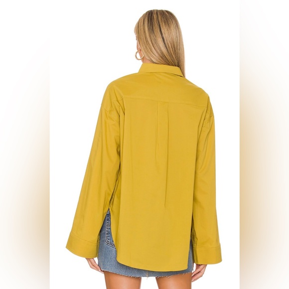 🛍️ L’Academie Eliora Button Down Top in Olive Green - Picture 4 of 5